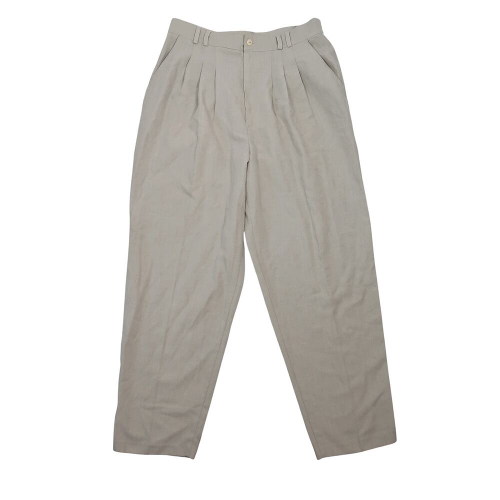 Vintage 90s Fundamental Things Khaki Tan High Rise Tapered Leg Pants L